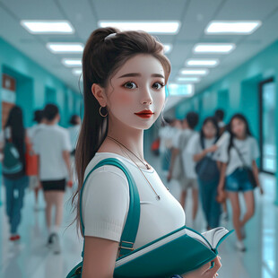 糖心vlog治愈漫画卡片，面包店暖灯下店员微笑